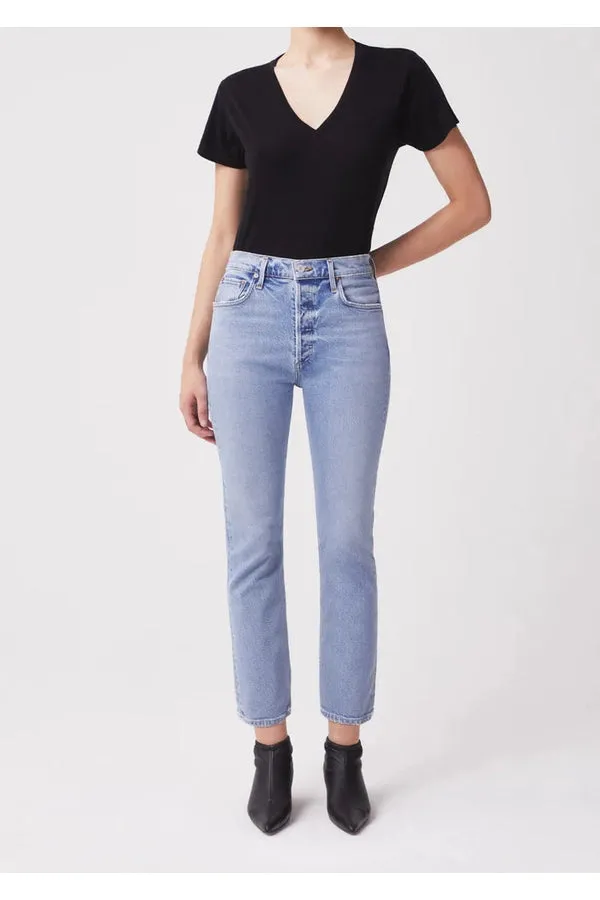 Riley High Rise Straight Crop