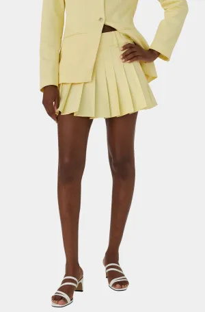 Sabine Twill Pleated Mini Skirt