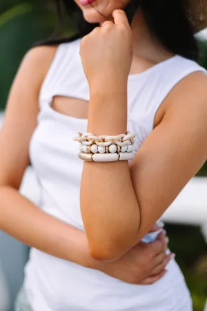 Show Off Ivory White Bracelet Set