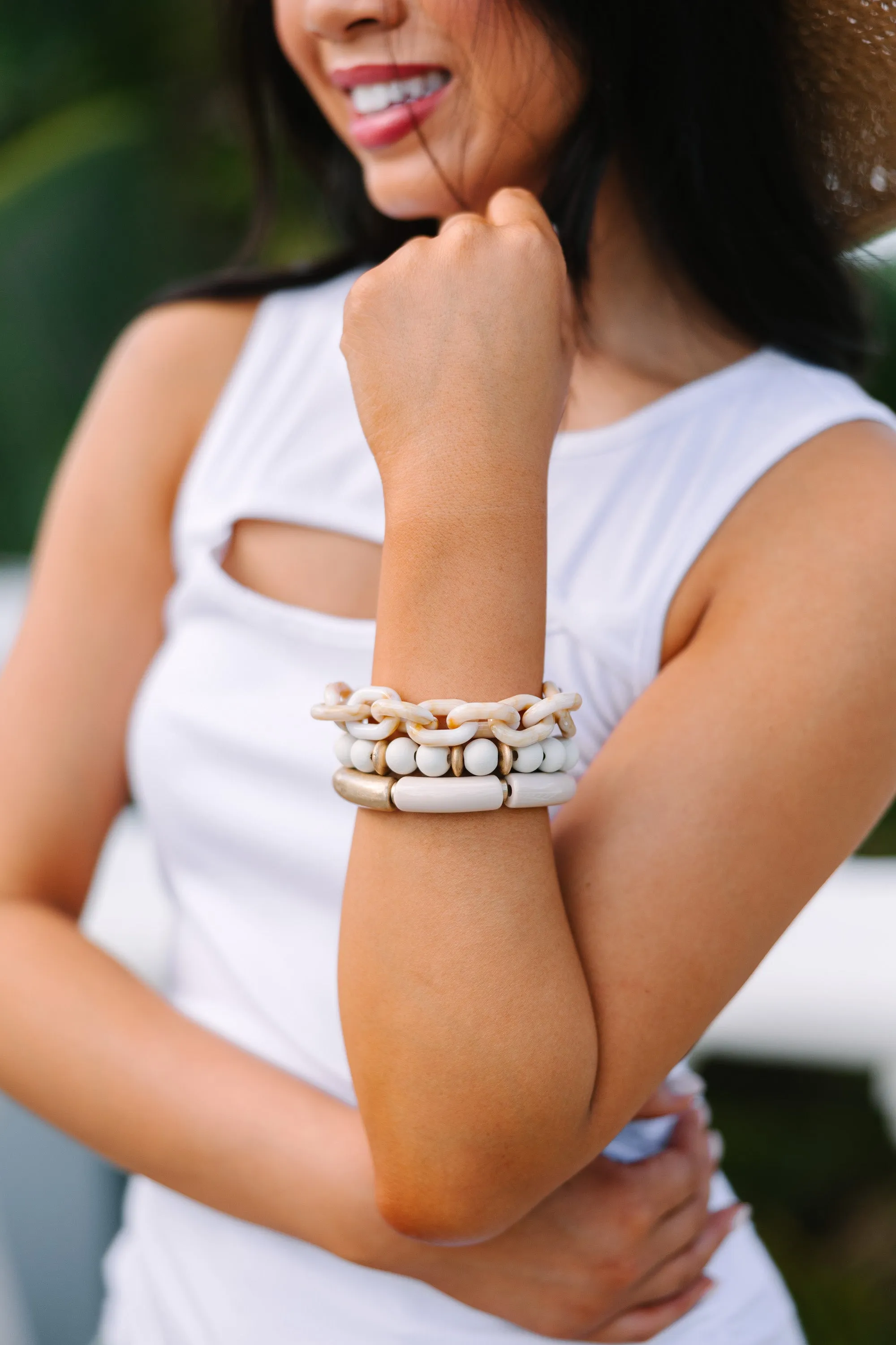 Show Off Ivory White Bracelet Set