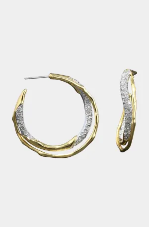 Solanales Crystal Twist Hoop Earring