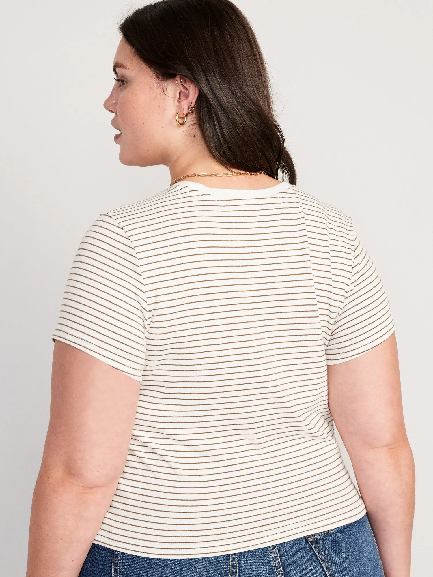 Striped Slim Fit T-Shirt For Women