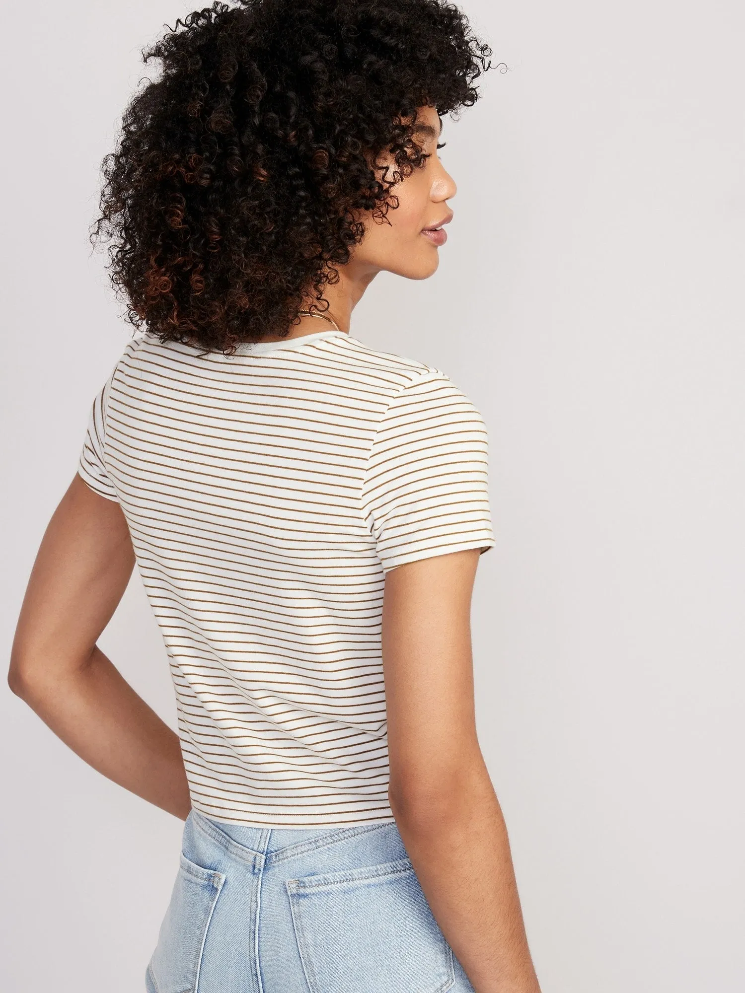 Striped Slim Fit T-Shirt For Women