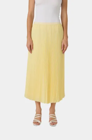 Sunburst Pleat Crepe Skirt