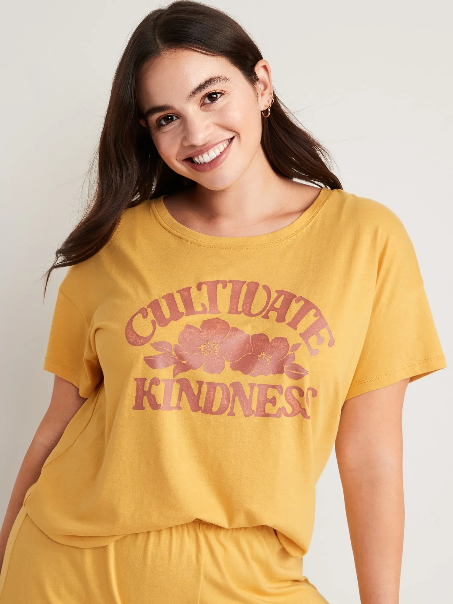 Sunday Sleep Cropped Lounge T-Shirt for Women Old-Navy