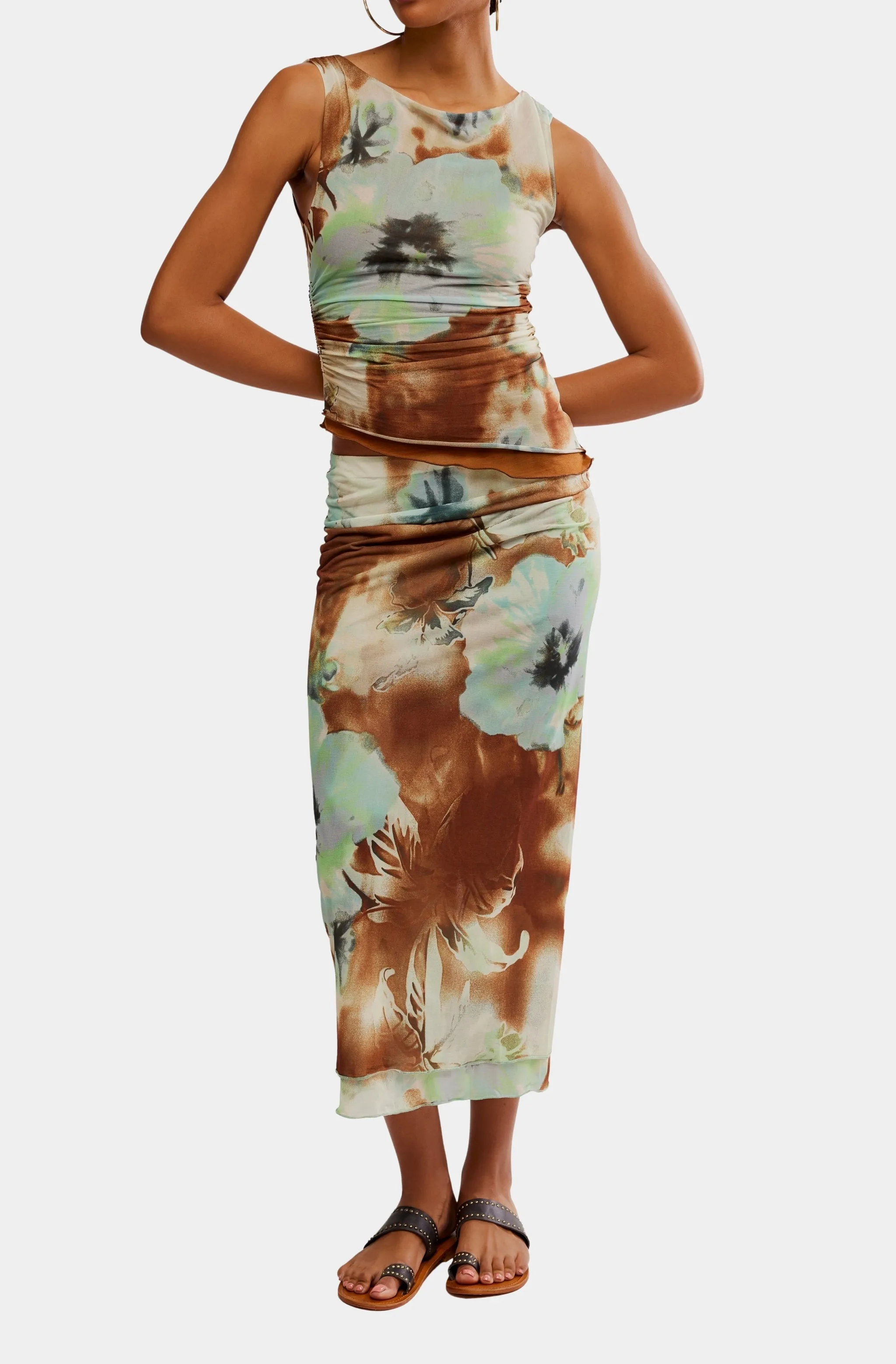 Sunset Mesh Maxi Skirt