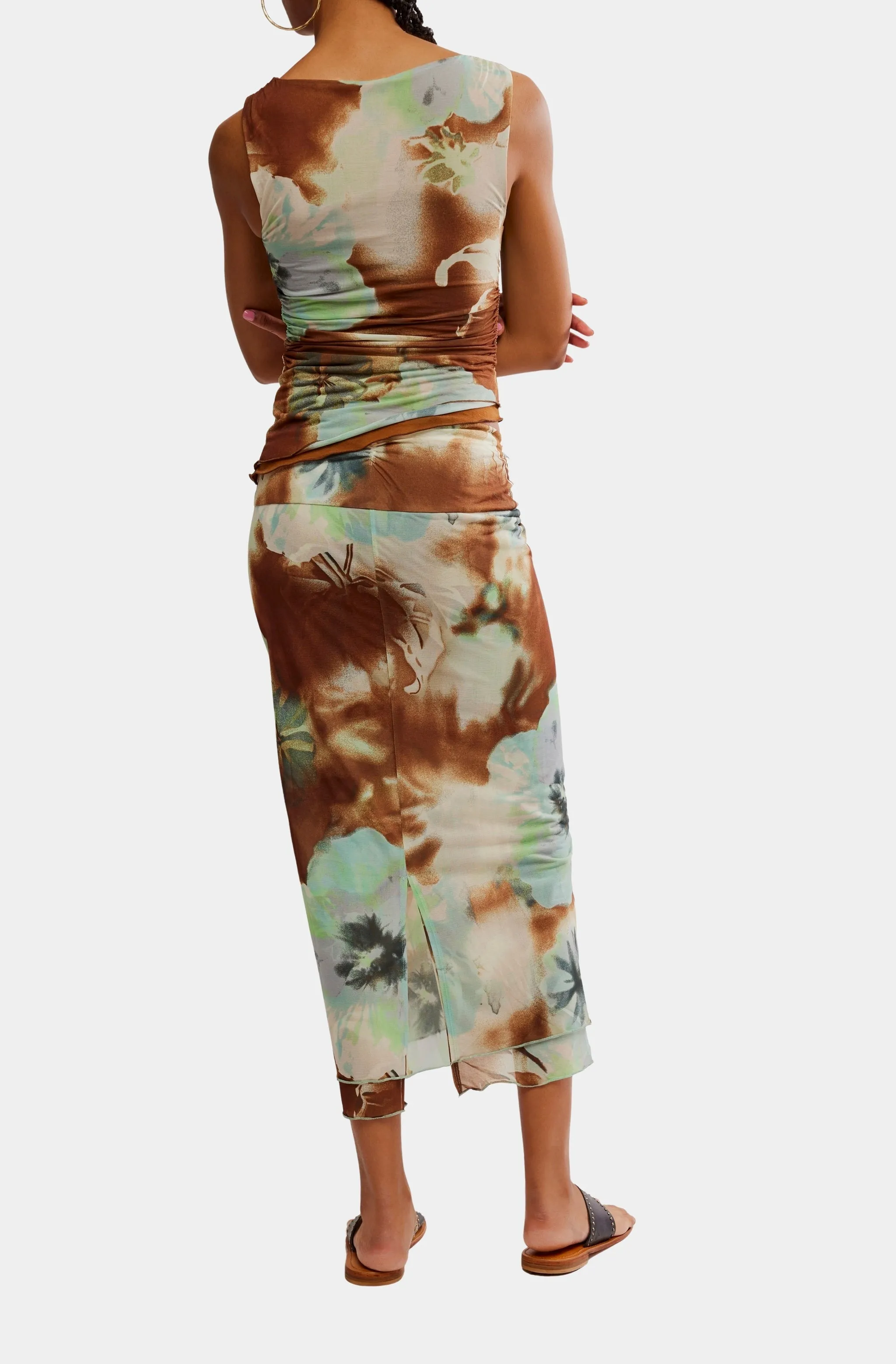 Sunset Mesh Maxi Skirt