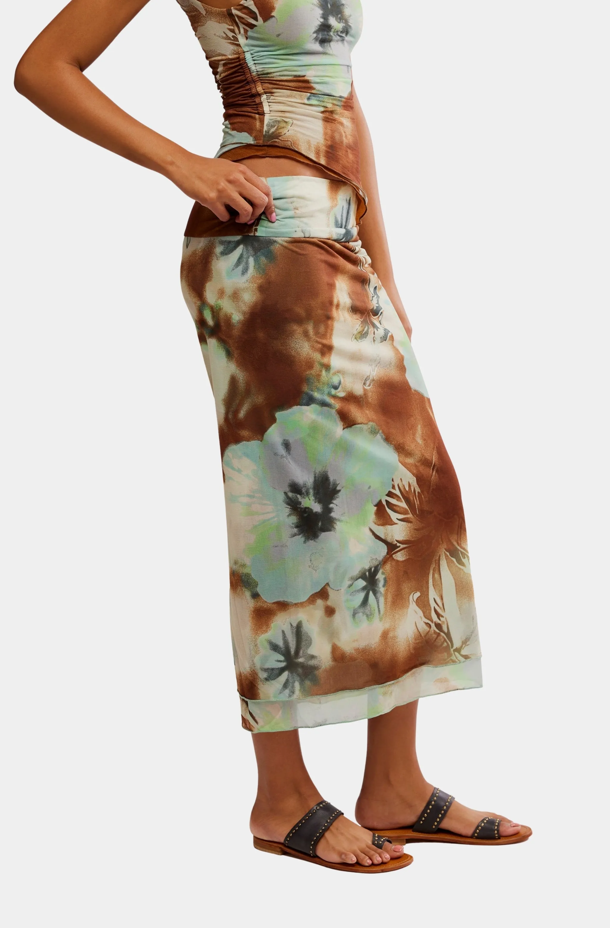 Sunset Mesh Maxi Skirt