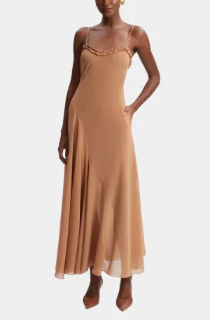 Tatian Frill Trim Maxi Dress