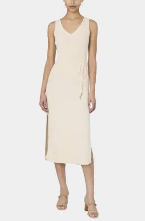 Terry Spun V Neck Midi Dress