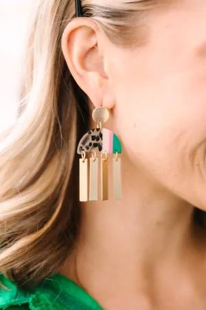 The Krista Green Rhinestone Earrings