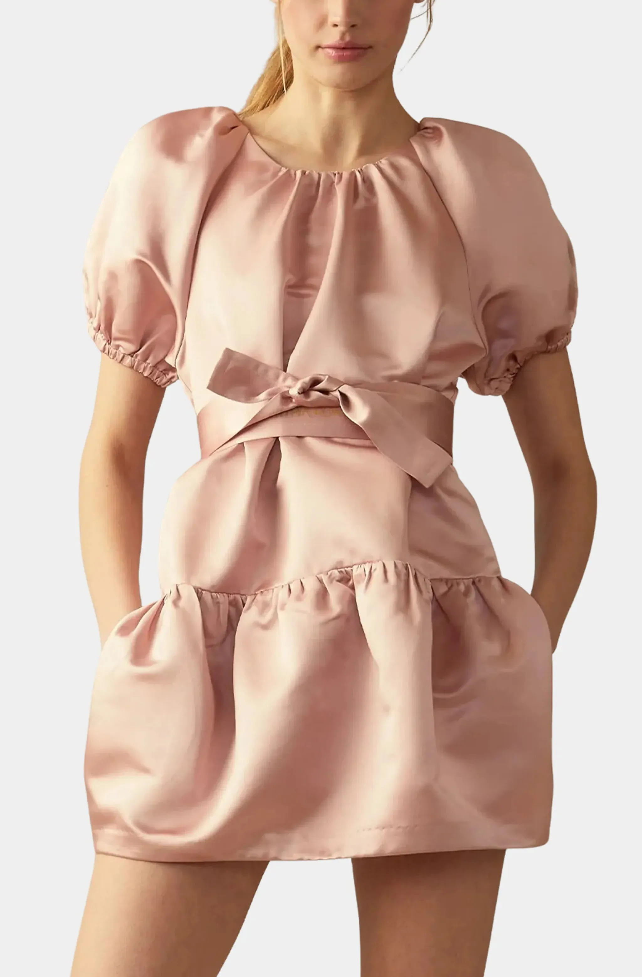 Tulip Satin Mini Dress