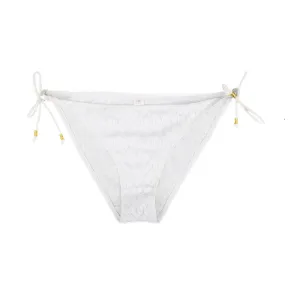Women's Crochet Bikini Bottom,White
