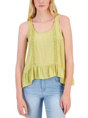 Women's Crochet Tank Top,Light Green