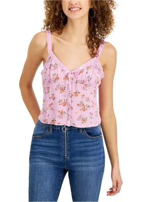 Women's Floral Printed Top,Light Purple