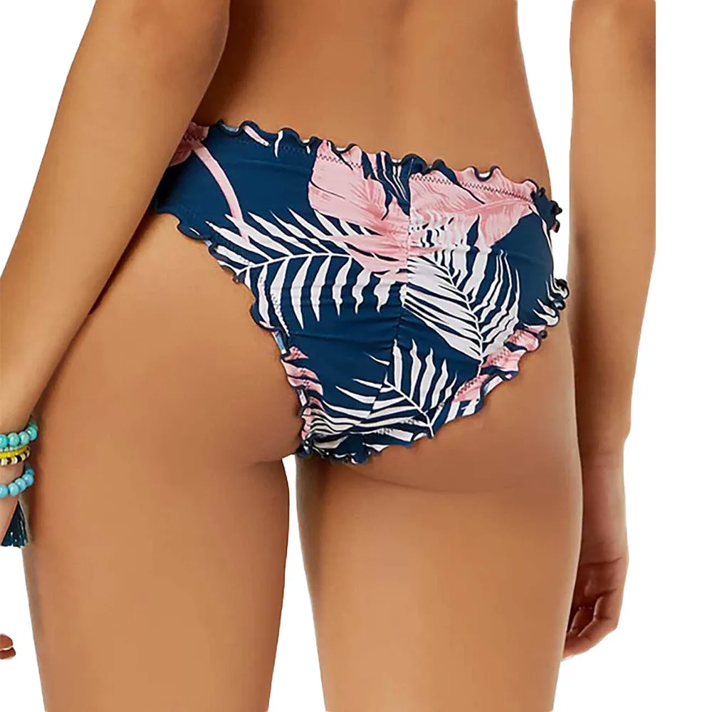 Women's Leaves Plant Printed Bikini Bottom,Petrol
